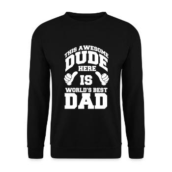 Cadeau de fête des pères pour papa pour la fête des hommes - Sweat-shirt Unisexe - noir - Devant - Alina (178cm) & Michal (187cm)