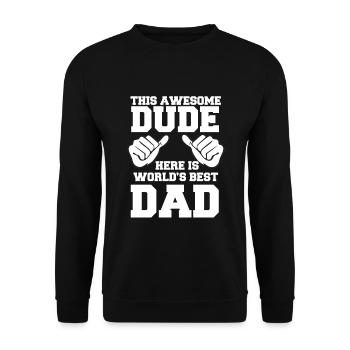 Cadeau de fête des pères pour papa pour la fête des hommes - Sweat-shirt Unisexe - noir - Devant - Alina (178cm) & Michal (187cm)
