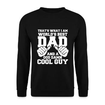 Cadeau de fête des pères pour papa pour la fête des hommes - Sweat-shirt Unisexe - noir - Devant - Alina (178cm) & Michal (187cm)