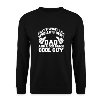 Father's Day gift for dad for Men's Day - Unisex Sweatshirt - black - Front - Alina (178cm) & Michal (187cm)