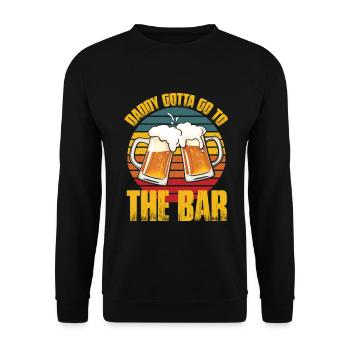 Father's Day gift for dad for Men's Day - Unisex Sweatshirt - black - Front - Alina (178cm) & Michal (187cm)