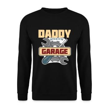 Cadeau de fête des pères pour papa pour la fête des hommes - Sweat-shirt Unisexe - noir - Devant - Alina (178cm) & Michal (187cm)