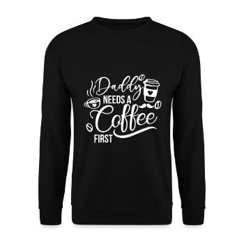 Father's Day gift for dad for Men's Day - Unisex Sweatshirt - black - Front - Alina (178cm) & Michal (187cm)