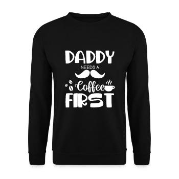 Father's Day gift for dad for Men's Day - Unisex Sweatshirt - black - Front - Alina (178cm) & Michal (187cm)
