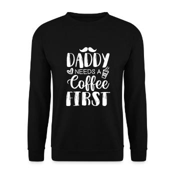 Father's Day gift for dad for Men's Day - Unisex Sweatshirt - black - Front - Alina (178cm) & Michal (187cm)