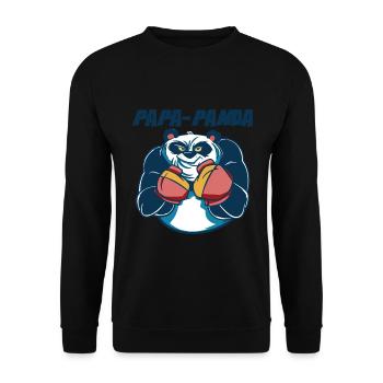 Father's Day gift for dad for Men's Day - Unisex Sweatshirt - black - Front - Alina (178cm) & Michal (187cm)
