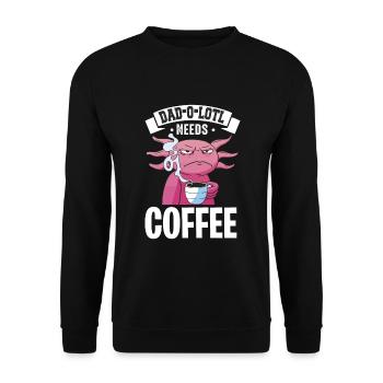 Father's Day gift for dad for Men's Day - Unisex Sweatshirt - black - Front - Alina (178cm) & Michal (187cm)
