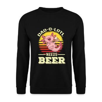 Father's Day gift for dad for Men's Day - Unisex Sweatshirt - black - Front - Alina (178cm) & Michal (187cm)
