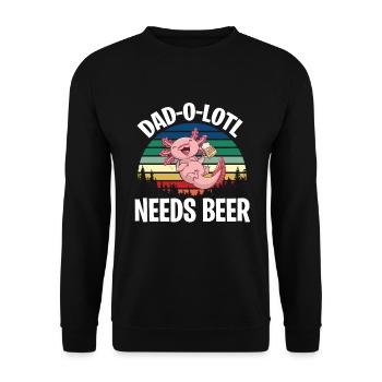 Cadeau de fête des pères pour papa pour la fête des hommes - Sweat-shirt Unisexe - noir - Devant - Alina (178cm) & Michal (187cm)