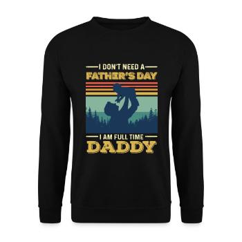 Father's Day gift for dad for Men's Day - Unisex Sweatshirt - black - Front - Alina (178cm) & Michal (187cm)