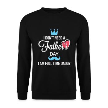 Father's Day gift for dad for Men's Day - Unisex Sweatshirt - black - Front - Alina (178cm) & Michal (187cm)