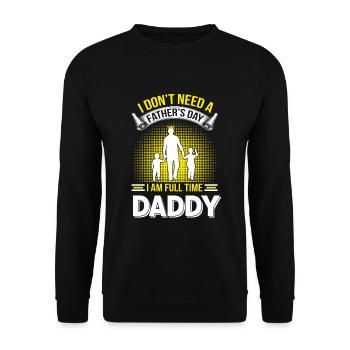 Cadeau de fête des pères pour papa pour la fête des hommes - Sweat-shirt Unisexe - noir - Devant - Alina (178cm) & Michal (187cm)