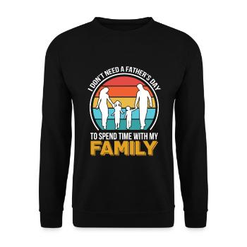 Father's Day gift for dad for Men's Day - Unisex Sweatshirt - black - Front - Alina (178cm) & Michal (187cm)