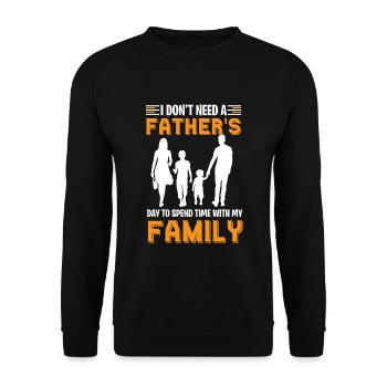 Father's Day gift for dad for Men's Day - Unisex Sweatshirt - black - Front - Alina (178cm) & Michal (187cm)