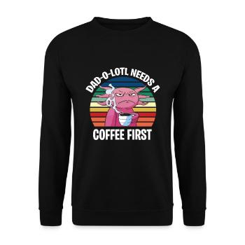 Cadeau de fête des pères pour papa pour la fête des hommes - Sweat-shirt Unisexe - noir - Devant - Alina (178cm) & Michal (187cm)