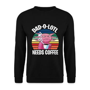 Father's Day gift for dad for Men's Day - Unisex Sweatshirt - black - Front - Alina (178cm) & Michal (187cm)