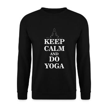 Meditation, Zen Yoga und Pilates - Unisex Pullover - Schwarz - Vorne - Alina (178cm) & Michal (187cm)