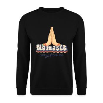 Meditation, Zen Yoga und Pilates - Unisex Pullover - Schwarz - Vorne - Alina (178cm) & Michal (187cm)