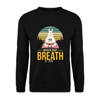 Méditation, Zen Yoga et Pilates - Sweat-shirt Unisexe - noir - Devant - Alina (178cm) & Michal (187cm)