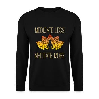 Méditation, Zen Yoga et Pilates - Sweat-shirt Unisexe - noir - Devant - Alina (178cm) & Michal (187cm)
