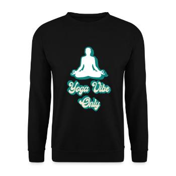 Meditation, Zen Yoga and Pilates - Unisex Sweatshirt - black - Front - Alina (178cm) & Michal (187cm)