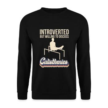 Meditation, Zen Yoga and Pilates - Unisex Sweatshirt - black - Front - Alina (178cm) & Michal (187cm)