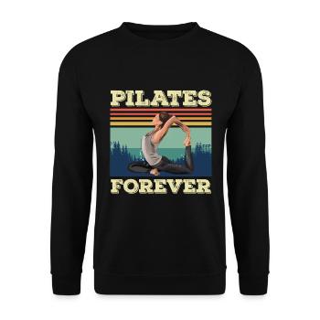 Méditation, Zen Yoga et Pilates - Sweat-shirt Unisexe - noir - Devant - Alina (178cm) & Michal (187cm)
