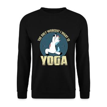 Méditation, Zen Yoga et Pilates - Sweat-shirt Unisexe - noir - Devant - Alina (178cm) & Michal (187cm)