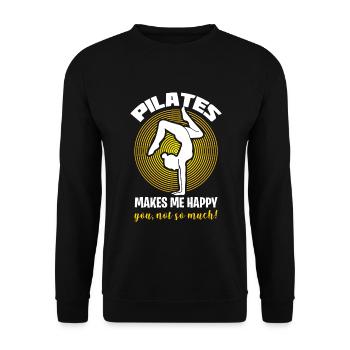 Méditation, Zen Yoga et Pilates - Sweat-shirt Unisexe - noir - Devant - Alina (178cm) & Michal (187cm)