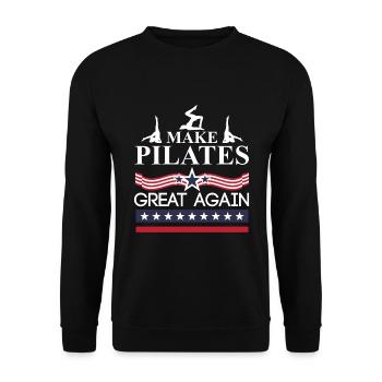 Méditation, Zen Yoga et Pilates - Sweat-shirt Unisexe - noir - Devant - Alina (178cm) & Michal (187cm)