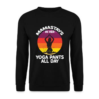 Meditation, Zen Yoga and Pilates - Unisex Sweatshirt - black - Front - Alina (178cm) & Michal (187cm)