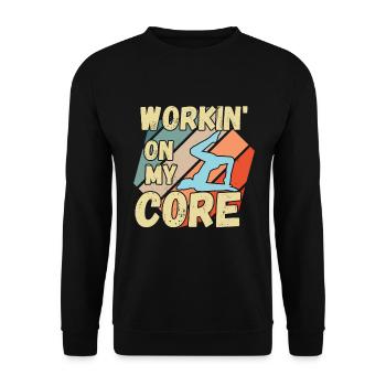 Meditation, Zen Yoga and Pilates - Unisex Sweatshirt - black - Front - Alina (178cm) & Michal (187cm)