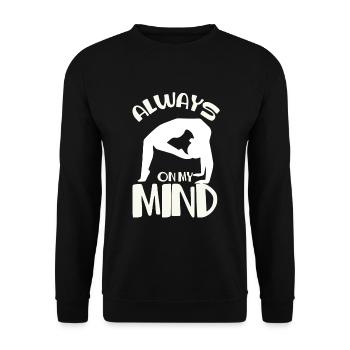 Meditation, Zen Yoga and Pilates - Unisex Sweatshirt - black - Front - Alina (178cm) & Michal (187cm)