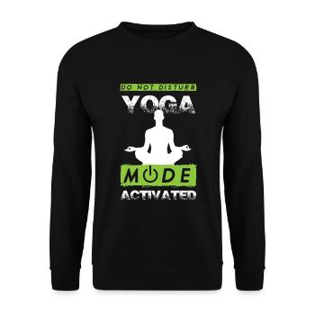 Meditation, Zen Yoga und Pilates - Unisex Pullover - Schwarz - Vorne - Alina (178cm) & Michal (187cm)