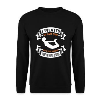 Meditation, Zen Yoga and Pilates - Unisex Sweatshirt - black - Front - Alina (178cm) & Michal (187cm)