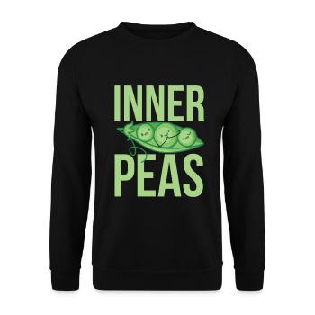 Meditation, Zen Yoga and Pilates - Unisex Sweatshirt - black - Front - Alina (178cm) & Michal (187cm)