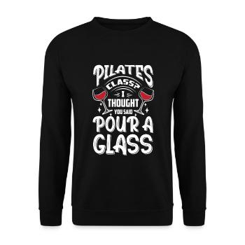 Meditation, Zen Yoga und Pilates - Unisex Pullover - Schwarz - Vorne - Alina (178cm) & Michal (187cm)