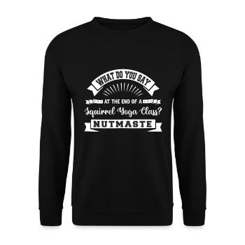 Meditation, Zen Yoga and Pilates - Unisex Sweatshirt - black - Front - Alina (178cm) & Michal (187cm)