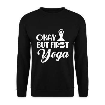 Meditation, Zen Yoga und Pilates - Unisex Pullover - Schwarz - Vorne - Alina (178cm) & Michal (187cm)