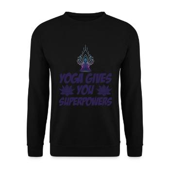 Meditation, Zen Yoga und Pilates - Unisex Pullover - Schwarz - Vorne - Alina (178cm) & Michal (187cm)