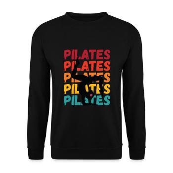 Méditation, Zen Yoga et Pilates - Sweat-shirt Unisexe - noir - Devant - Alina (178cm) & Michal (187cm)
