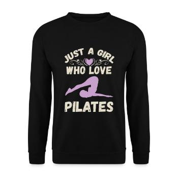 Meditation, Zen Yoga and Pilates - Unisex Sweatshirt - black - Front - Alina (178cm) & Michal (187cm)