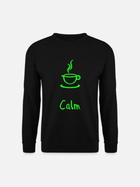 Kaffee und Entspannung - Unisex Pullover - Schwarz