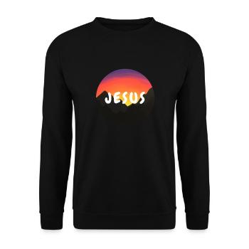 Jesus - Christian - Unisex Sweatshirt - black - Front - Alina (178cm) & Michal (187cm)