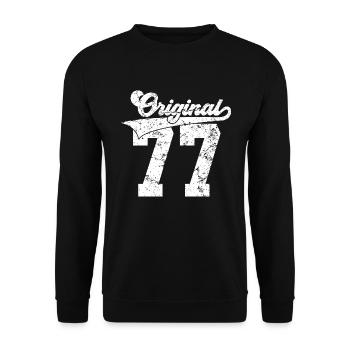 49TH BIRTHDAY ORIGINAL 1977 - Unisex Sweatshirt - black - Front - Alina (178cm) & Michal (187cm)
