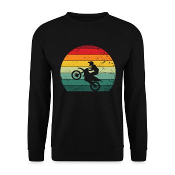 Moto Vintage | Cadeau motard motard - Sweat-shirt Unisexe - noir - Devant - Alina (178cm) & Michal (187cm)