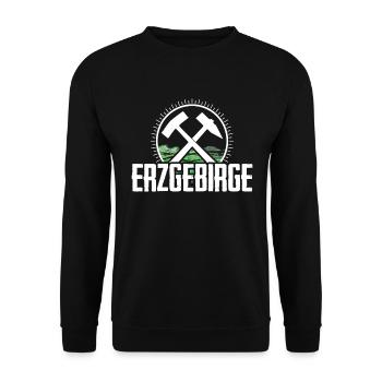 Erzgebirge - Unisex Pullover - Schwarz - Vorne - Alina (178cm) & Michal (187cm)
