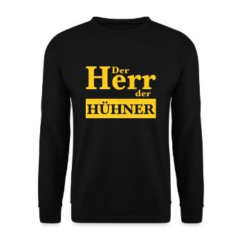 Hühner Huhn Henne Hahn Küken Eier Hühnerstall Farm - Unisex Pullover - Schwarz - Vorne - Alina (178cm) & Michal (187cm)