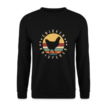 Hühner Huhn Henne Hahn Küken Eier Hühnerstall Farm - Unisex Pullover - Schwarz - Vorne - Alina (178cm) & Michal (187cm)