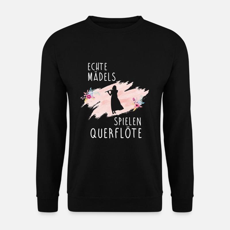 Querflöte Konzert Klassik Mädels Orchester Musik - Unisex Pullover - Schwarz
